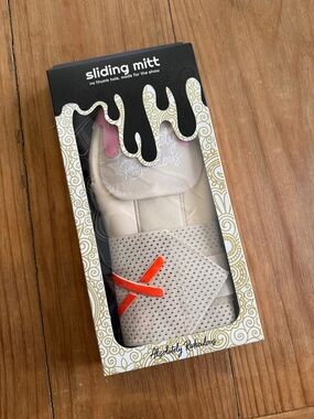 Sliding Mitt - “Standard” Sizr - Cream with Pink Drip